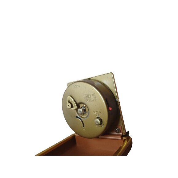 Vintage Equity Gold Vintage Travel Alarm with Built In Case Watch - Picture 5 of 7